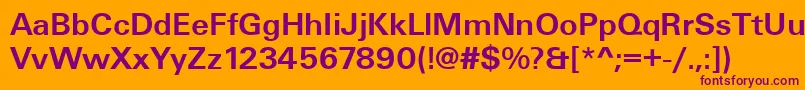 Шрифт UniqueLightBold – фиолетовые шрифты на оранжевом фоне