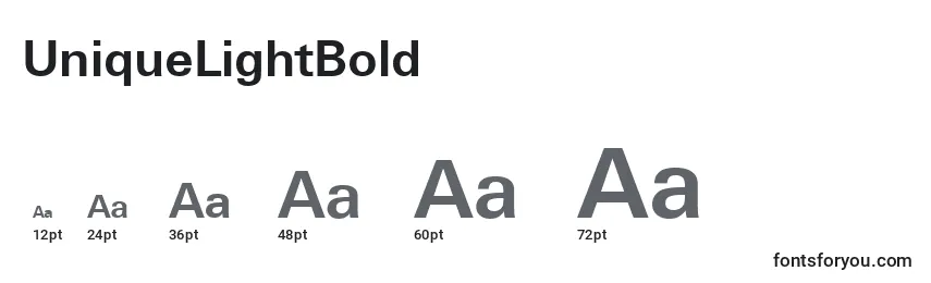 UniqueLightBold Font Sizes