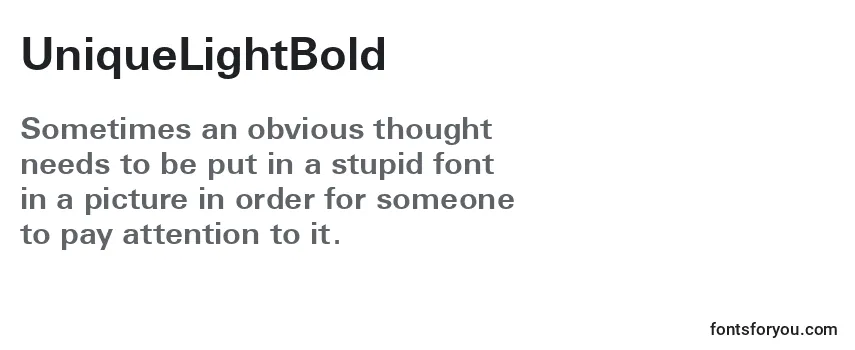 UniqueLightBold Font
