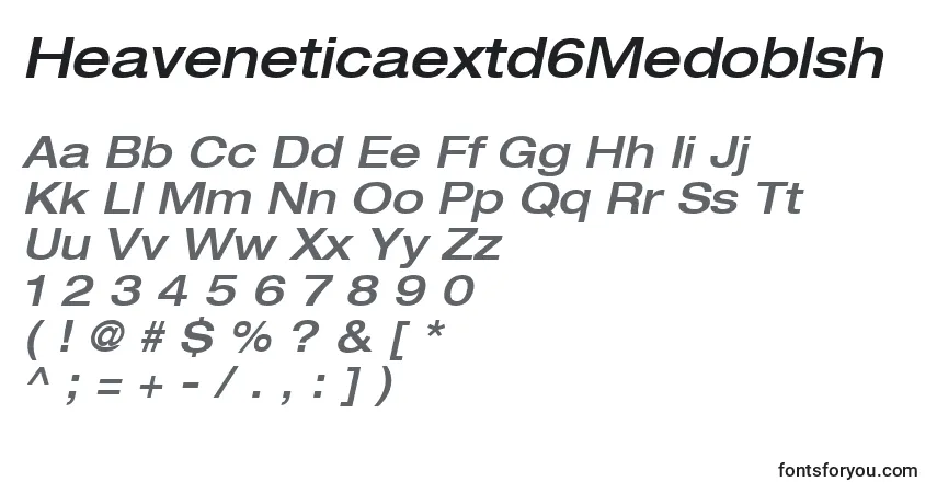 Fuente Heaveneticaextd6Medoblsh - alfabeto, números, caracteres especiales