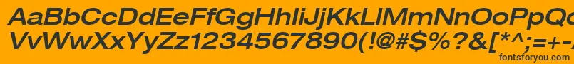 Heaveneticaextd6Medoblsh Font – Black Fonts on Orange Background