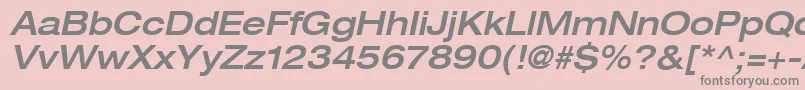 Heaveneticaextd6Medoblsh Font – Gray Fonts on Pink Background