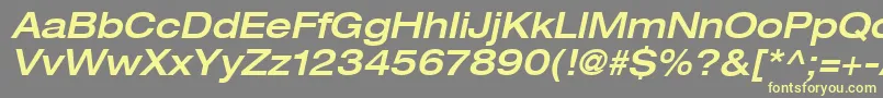 Heaveneticaextd6Medoblsh Font – Yellow Fonts on Gray Background