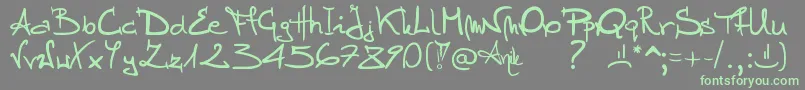 Stellina-fontti – vihreät fontit harmaalla taustalla
