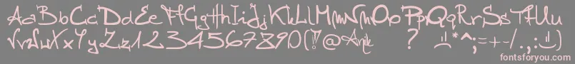 Stellina Font – Pink Fonts on Gray Background