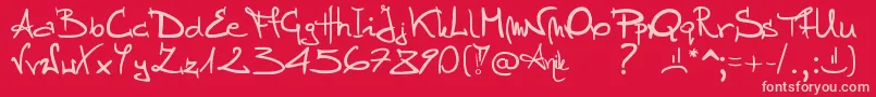 Шрифт Stellina – розовые шрифты на красном фоне