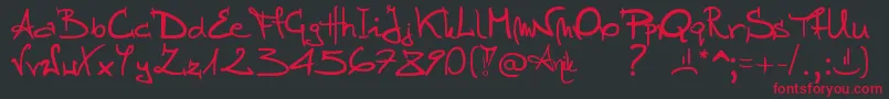 Шрифт Stellina – красные шрифты на чёрном фоне