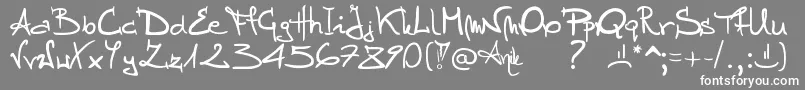 Шрифт Stellina – белые шрифты на сером фоне