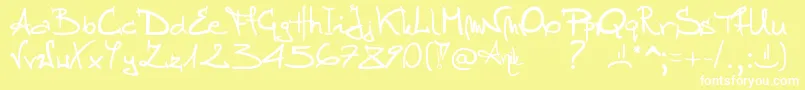 Stellina Font – White Fonts on Yellow Background