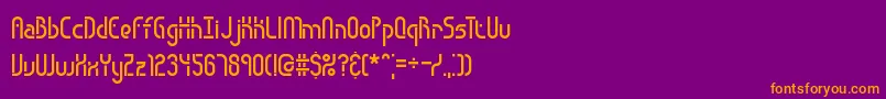 ObstacleBrk Font – Orange Fonts on Purple Background