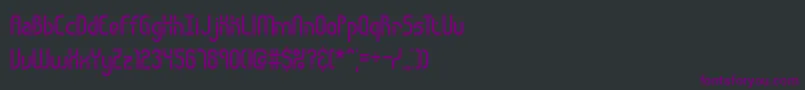 Fonte ObstacleBrk – fontes roxas em um fundo preto