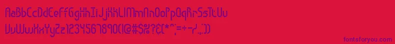 ObstacleBrk Font – Purple Fonts on Red Background