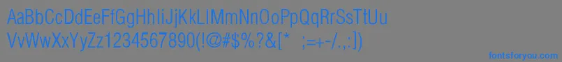 Шрифт PartridgeCondensedLightLi – синие шрифты на сером фоне