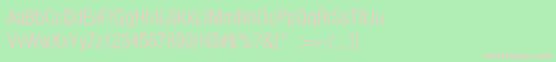 フォントPartridgeCondensedLightLi – 緑の背景にピンクのフォント