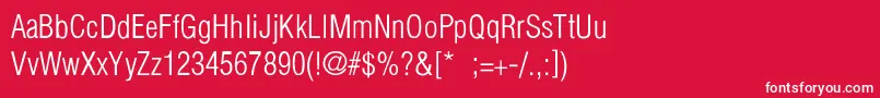 PartridgeCondensedLightLi Font – White Fonts on Red Background