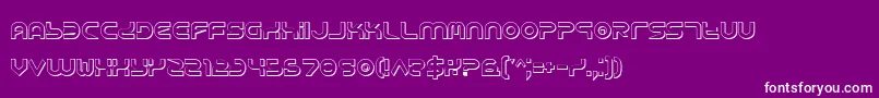 YukonTechShadow Font – White Fonts on Purple Background