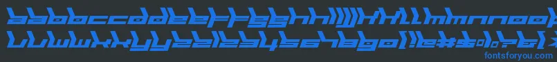 fuente Biomecha – Fuentes Azules Sobre Fondo Negro