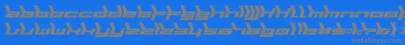Biomecha Font – Gray Fonts on Blue Background