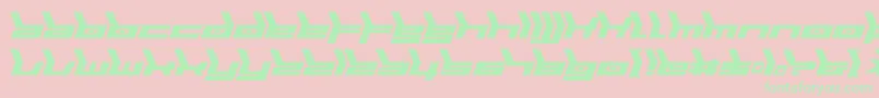 Шрифт Biomecha – зелёные шрифты на розовом фоне