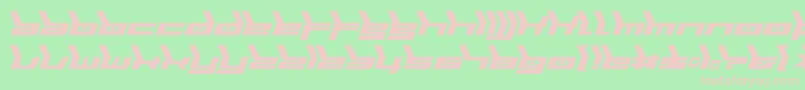 Biomecha Font – Pink Fonts on Green Background