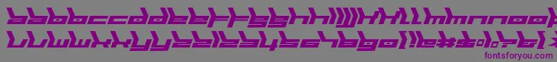 Шрифт Biomecha – фиолетовые шрифты на сером фоне