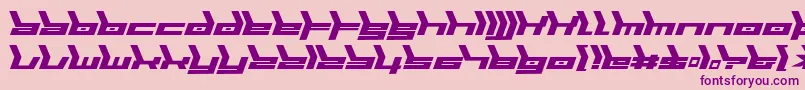 Biomecha-fontti – violetit fontit vaaleanpunaisella taustalla