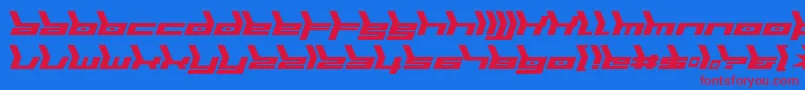 Biomecha Font – Red Fonts on Blue Background