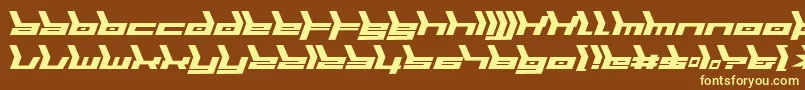 Шрифт Biomecha – жёлтые шрифты на коричневом фоне