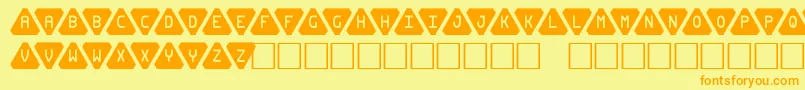 Pyrabet Font – Orange Fonts on Yellow Background