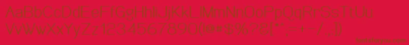 Meichic-fontti – ruskeat fontit punaisella taustalla