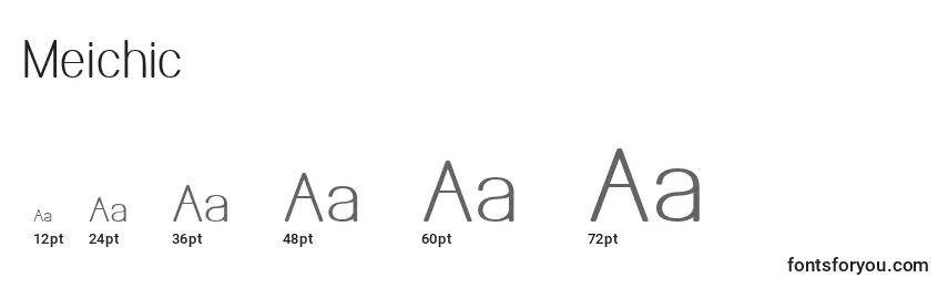 Meichic Font Sizes