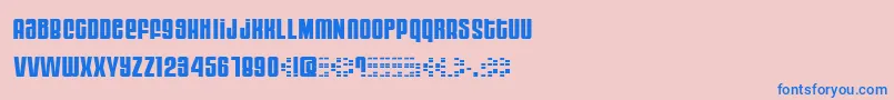 Moog ffy Font – Blue Fonts on Pink Background