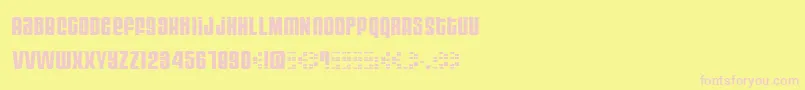 Moog ffy-fontti – vaaleanpunaiset fontit keltaisella taustalla