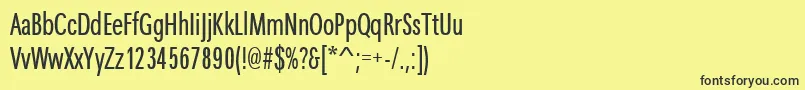 Maximacyrtcyligcom Font – Black Fonts on Yellow Background