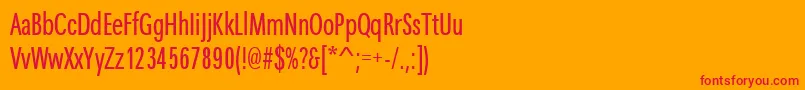 Maximacyrtcyligcom Font – Red Fonts on Orange Background