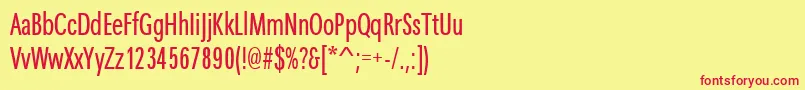 Maximacyrtcyligcom Font – Red Fonts on Yellow Background