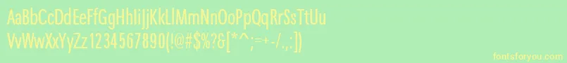 Maximacyrtcyligcom Font – Yellow Fonts on Green Background