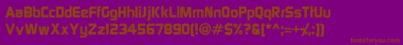 SpaceGothic-fontti – ruskeat fontit violetilla taustalla