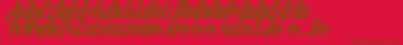 AvengeanceHeroicAvengerBd Font – Brown Fonts on Red Background