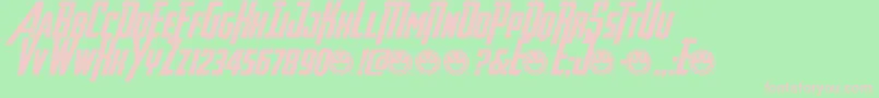 AvengeanceHeroicAvengerBd Font – Pink Fonts on Green Background