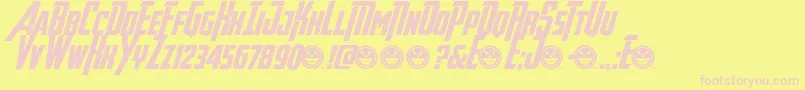AvengeanceHeroicAvengerBd Font – Pink Fonts on Yellow Background