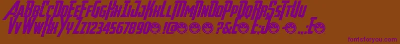 AvengeanceHeroicAvengerBd Font – Purple Fonts on Brown Background