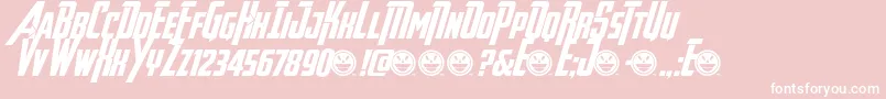 AvengeanceHeroicAvengerBd Font – White Fonts on Pink Background