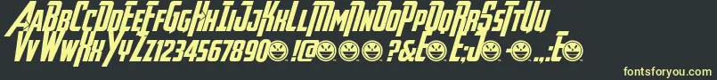 AvengeanceHeroicAvengerBd Font – Yellow Fonts on Black Background