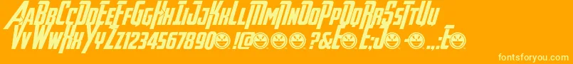 AvengeanceHeroicAvengerBd Font – Yellow Fonts on Orange Background
