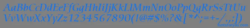 ItcCerigoLtMediumItalic Font – Blue Fonts on Gray Background