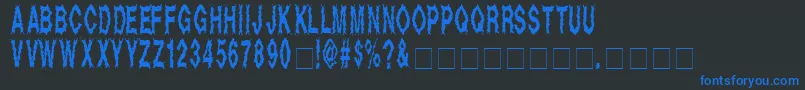 DeadAlive Font – Blue Fonts on Black Background