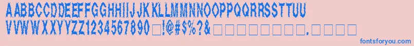 DeadAlive-Schriftart – Blaue Schriften auf rosa Hintergrund
