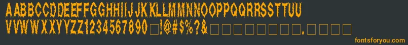 DeadAlive Font – Orange Fonts on Black Background