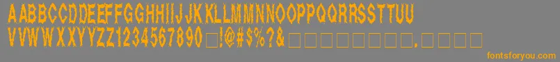 DeadAlive Font – Orange Fonts on Gray Background